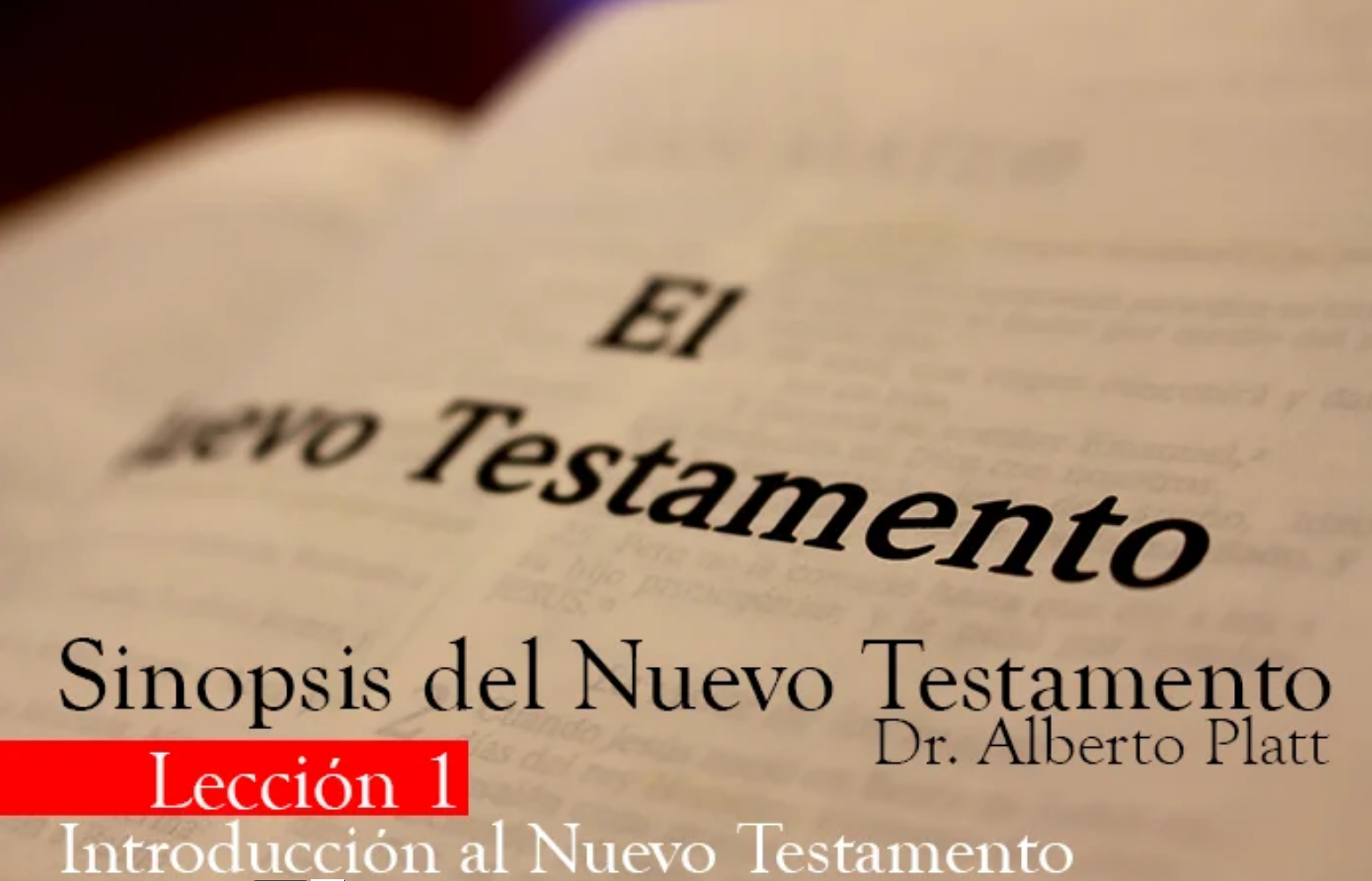 Nuevo Testamento 1 / RGBC Material de apoyo SBRG Seminario Bíblico
