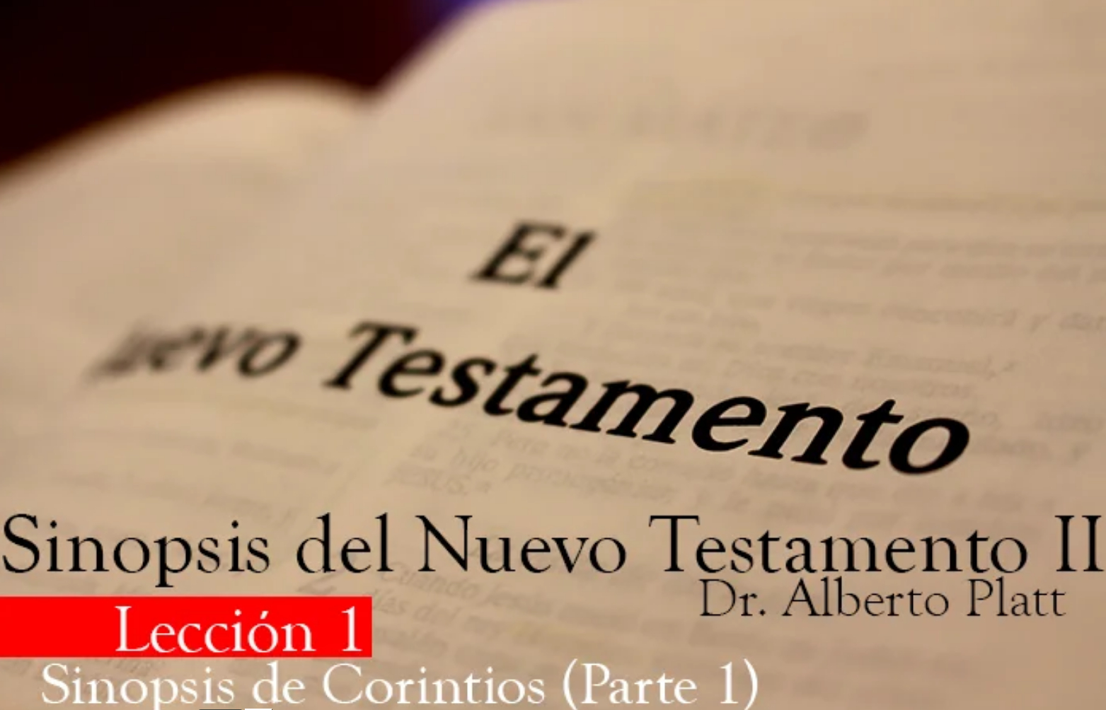 Nuevo Testamento 2 / RGBC Material de apoyo SBRG Seminario Bíblico